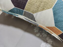 OIMG 纯棉粗布沙发抱枕套不含芯正方形全棉靠垫客厅靠枕套50*50床头靠 水立方 60cm*60cm 枕套 实拍图