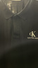 Calvin KleinJeans夏季男士商务休闲通勤ck翻领字母印花短袖T恤POLO衫J319635 BEH-黑色 S （建议110-130斤） 实拍图