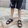 爱步（ECCO）拖鞋男 魔术贴勃肯鞋男士男鞋凉鞋外穿一字带拖鞋 科摩500904 黑色50090401001 39 实拍图