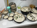 舍里日式复古竹叶陶瓷米饭碗盘餐具组合家用汤碗碗碟高档乔迁餐具套装 精美礼盒装-六人食 28件套 如图 晒单实拍图