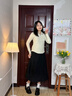 达芙妮（DAPHNE）官方 乐福鞋女2025新款英伦风女鞋厚底粗跟小皮鞋一脚蹬单鞋女 黑色海鸥【5cm哑光单里款】 37 实拍图