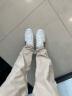 卡宾（CABBEEN）男鞋板鞋男薄款透气休闲鞋男时尚立体印花男鞋子 白色39 实拍图