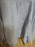 无印良品 MUJI 女式 亚麻水洗 立领衬衫 长袖 740158 BCB08A0S 烟熏蓝色X条纹 M 实拍图
