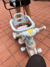 喜来图儿童三轮车1-6岁婴幼儿推车脚踏车小孩童车宝宝手推车轻便遛娃车 蓝色【篷子】护栏靠背+推杆音乐 实拍图