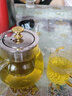 瓷牌茗茶具功夫茶具套装玻璃茶壶雅趣金盖泡茶壶加厚耐热泡茶壶家用 金盖《雅趣壶》锤纹直身杯7件套 实拍图