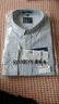 罗蒙（ROMON）纯棉牛津纺长袖衬衫男士休闲保暖上衣秋冬款中青年商务修身衬衣男 1022灰白条 42 实拍图