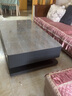帝狐狸（DIHULI）轻奢岩板茶几电视柜组合现代简约客厅家用可升级新款微晶石茶台面 B款:拼色烤漆灰框+岩板 1.5m茶几 实拍图