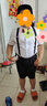 衣诺坊六一儿童礼服演出服背带裤套装幼儿园表演服小学生大合唱演出服装 黑色男:衬衫+短裤+背带+领结袜子 170 （建议体重：96-110斤） 实拍图