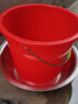 大号塑料水桶带盖红桶 加厚圆桶储水桶化工桶洗澡桶沐浴桶 红色无盖31L 晒单实拍图