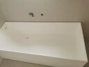特拉维尔（TW）独立式人造石浴缸家用小户型高分子PMMA长方形酒店民宿绮美石浴盆 哑光白 1.7m 实拍图