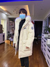 Lee大毛领连帽厚款保暖防风羽绒服儿童冬季保暖中长款潮男童女童外套 卡其色 165 实拍图