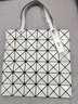 CLEVER & KETCH包包女包潮镭射几何菱格折叠包通勤托特包购物包生日礼物送女友 白色 实拍图