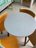 启励洽谈桌椅组合阳台休闲圆桌奶茶店小餐桌办公室商务会客接待谈判桌 80白色圆桌 黄白皮椅(一桌四椅) 实拍图