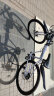 SANGPU折叠自行车成人山地车公路学生男变速赛车越野单车通勤城市代步女 顶配版-白黑色-【辐条轮】 26寸21速【适合身高160-180cm】 实拍图