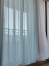 DAIFEINA 薄纱白纱窗帘纱帘阳台沙白沙白纱帘透光不透人幻影纱帘 幻影纱-挂钩 2.4米*2.7米 1片 （高可改短） 实拍图