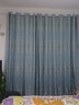 萱博雅轻奢窗帘遮光i客厅卧室房隔热窗帘遮光布加厚防寒保暖 黄金叶淡蓝色【打孔一片】 宽2.5米*高2.7米【可改短】 实拍图