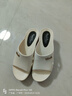卡帝乐鳄鱼（CARTELO）品牌皮面女士高跟拖鞋夏季外穿厚底时尚家居防滑软底坡跟防水凉鞋 米白色 795(高跟) 38 (适合36的脚) 实拍图