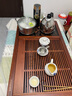 金灶（KAMJOVE）新中式实木茶盘套装茶具托盘全自动上水茶台拱桥式实木茶海 K-180 搭配K9 陶瓷茶具 茶水桶 1件 实拍图