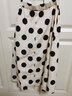 欧莎（OSA）高腰波点大摆裙中长款显瘦薄款a字半身裙女夏季2025年新款 杏底黑点 S 实拍图