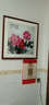 紫腾随轩新中式牡丹花开富贵装饰画客厅餐厅背景墙画卧室床头挂画壁画 图5 70*70cm红木色实木框 实拍图