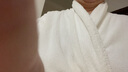 bebedog纯棉浴袍 秋冬男女士睡袍毛巾料酒店柔软情侣浴衣舒适睡衣家居服 纯棉沿绳_纯白 XL 【170-185CM，190斤内】 实拍图