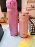 虎牌（TIGER）保温杯一键开启式弹盖杯MMX-A20C 男女轻量时尚型水杯子 粉色PP 200ml 实拍图