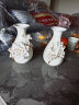 东方泥土高档描金陶瓷花瓶轻奢摆件 客厅餐桌插花家居新中式白色干花瓷器 描金花瓶（梅花） 实拍图