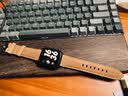 istrap适用苹果手表表带疯马牛皮Apple Watch Ultra4/3/2手表带S12/11/10/9/8/7/6/SE真皮表链iWatch男士 深棕色【黑色配件 44/45/46MM表盘【适用 实拍图