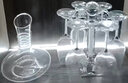 KBOX水晶玻璃倒挂杯架旋转酒柜摆件架子 高脚杯 红酒杯家用套装醒酒器 6只白钻杯子+杯架+螺旋带把 实拍图