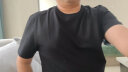 布先生春夏季短袖T恤男士纯棉小白T纯色内搭打底衫 黑色 XL/180  晒单实拍图