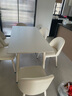 艺难忘奶油风岩板餐桌轻奢现代简约家用小户型吃饭桌子长方形餐桌椅组合 纯白岩板餐桌1.6米+6椅 实拍图