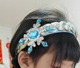 祖杉格假辫子发箍皇冠冰雪奇缘假发辫子公主造型发卡发箍女童发夹头饰 蓝色 实拍图