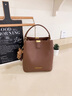 纪诗哲轻奢品牌包包女包女士水桶包手提包单肩斜挎送妈妈老婆生日礼物侈 咖啡色 38女神节妇女节礼物 实拍图