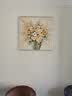 墨派（Mopai）餐厅装饰画手绘油画美式花卉高端客厅肌理挂画正方形壁画免打孔 花开富贵 70*70cm手绘油画 实拍图