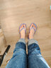 havaianas明星同款Slim细带夹脚女人字拖平底海边沙滩夏情侣拖鞋 0001-本白色 37-38 巴西码 实拍图