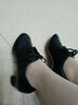 幻巧真皮拉丁舞鞋女成人交谊舞蹈鞋软底 中跟摩登广场舞女式水兵舞秋 906黑色真皮两点胶底5cm跟 36 (230mm) 实拍图