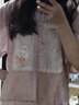 清水溪汉初玫瑰布偶 清水溪汉初日常通勤改良汉服女短袖松紧下裙汉服挂件夏 藕粉色上衣 准现货 M 实拍图