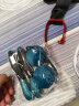 惠寻京东自有品牌奇旅系列跳绳短柄燃脂塑性减肥运动健身蓝色钢丝绳款 实拍图