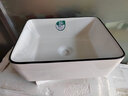乐牧台上盆黑边台上洗手盆陶瓷洗脸盆小尺寸台上洗脸盆洗手池小户型卫生间台盆艺术盆迷你面盆小号单盆 3号（480*370*130）本月促销 单盆送下水 实拍图