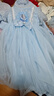 安妮优儿女童爱莎公主裙秋装毛衣裙子儿童礼服秋冬冰雪奇缘女孩艾莎连衣裙 蓝色加绒 130 实拍图
