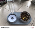 hoopet猫碗双碗不锈钢狗狗碗宠物猫粮食盆自动饮水器水碗喂食器陶瓷用品 【不锈钢款】雾霾灰蓝 实拍图