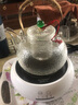 叁坤 加厚玻璃茶壶耐热煮茶器养生壶泡茶烧水提梁壶普洱花茶壶过滤家用保温煮茶电陶炉功夫茶具 绿珠壶+鼓型白色茶炉 实拍图