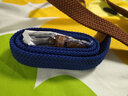 畅印 男女腰带针扣加厚编织帆布腰带皮带休闲裤带松紧裤带百搭腰带 驼色 105cm -110cm 实拍图