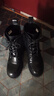 达芙妮马丁靴女粗跟女靴百搭皮靴高跟短靴女鞋子 422104596 黑色 37 实拍图