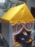 小斑鸠（little dove） 儿童帐篷室内游戏屋/男女孩公主房城堡/玩具屋节日生日礼物 (实木杆)黄色(含棉垫)灯+云+旗 实拍图