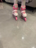 EVERVON轮滑鞋儿童溜冰鞋男女童旱冰鞋KJ-337粉色附护具头盔S号适31-34码 晒单实拍图