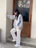 ELLE厚底增高小白鞋女学生小个子百搭休闲板鞋轻奢运动鞋 白色（跟高4.6cm） 37 (235mm) 标准码 实拍图