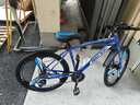 ICOLOUR自行车成人山地车变速公路车轻便运动活飞单车骑行学生越野公路车 26寸27速至尊一体轮蓝黑色 充气胎 实拍图