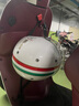 BEON摩托车头盔电动车3C认证男女四季儿童轻便半盔安全帽个性夏季透气 乳白红白绿/76号意大利 L 实拍图