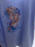 迪士尼（DISNEY）童装儿童女童泡泡袖短袖T恤透气打底衫上衣24夏DB321BE27蓝130 晒单实拍图